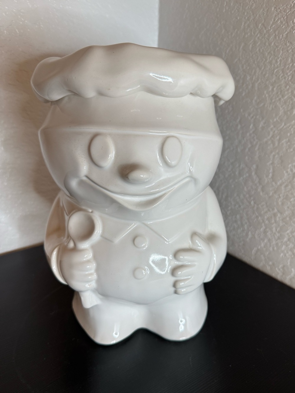 Ceramic VINTAGE McCOY PILLSBURY DOUGHBOY BOBBY BAKER COOKIE JAR – 10” UNPAINTED